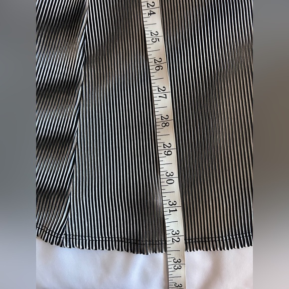 Elan Black and Gray Striped Shimmer Slip Dress Size Small - Picture 6 of 6